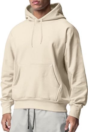 Generic Hoodies for Men Uk Casual Solid Lightweight Drawstring Long Sleeve Pullover Hoodie Fashion Outdoor Sport Hooded Sweatshirts winter jackets for men Bei