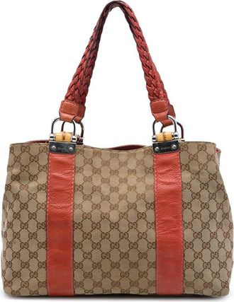 Gucci Pre-owned Gucci Medium GG Canvas Bamboo Libeccio Tote Ladies 3FEM8KU1RSL7L8QN