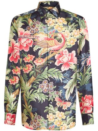 Etro Camicia a fiori - Nero