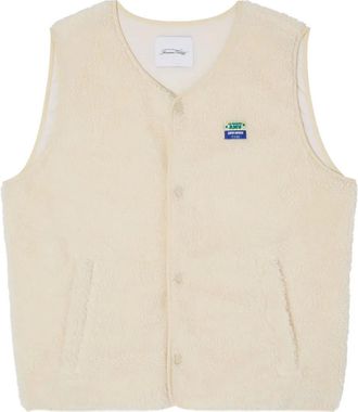 American Vintage Gilet Hoktown in shearling sintetico - Toni neutri