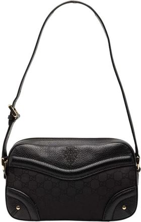 Gucci Pre-owned Leren Schoudertas - Dames - Vintage Schoudertas - Zwart - ONE Size - Leer - Vintage