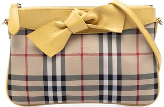Burberry Pre-owned Burberry Haymarket Check Coated Canvas Bow Tie Crossbody Ladies RTMZUGBYNBD2YPFF