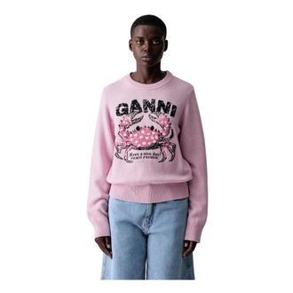 Ganni Mujer, Jerseys, Rosa, Talla: M