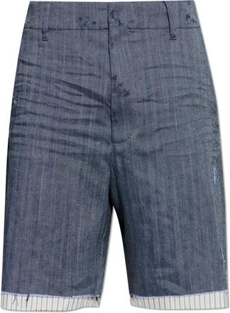 Dsquared2 Shorts met vintage-effect - Heren - Korte Broeken - Blauw - XL - Katoen - Korte Broeken