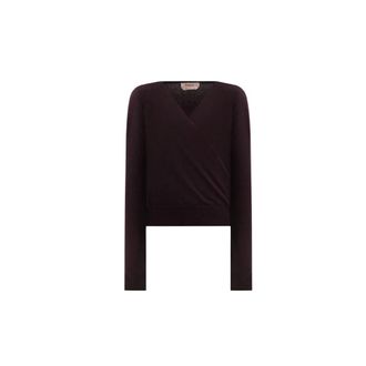 Twinset Maglia Scollo a V - - Knitwear - Donna - Marrone - S