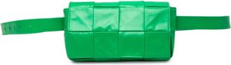 Bottega Veneta Green Leather Fanny Pack Sling Bag (Pre-Owned)