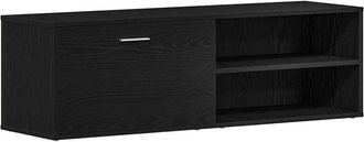 vidaXL TV Cabinet Black Oak 120x34x37 cm Engineered Wood vidaXL