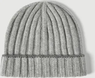 Brunello Cucinelli Cashmere rib knit beanie in Light Grey at Nordstrom, Size Xxx-Large