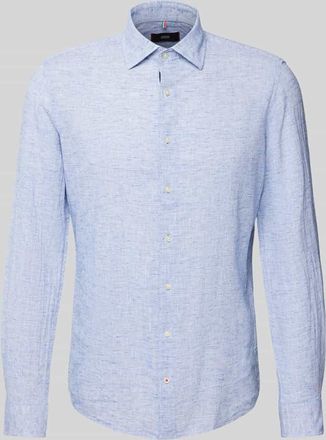 Cinque Slim Fit Leinenhemd mit Kentkragen Modell STEVEN in Sky, Größe L