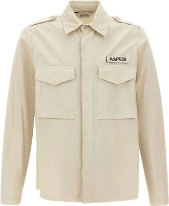 Aspesi Casual Shirts, male, Beige, Size: M Aspesi Shirts