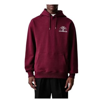 Dr&ocirc;le de Monsieur Sudadera con capucha Fountain Printed - Sweatshirts & Hoodies - Hombre - Rojo - S