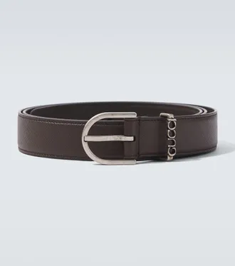 Gucci Gucci Script leather belt