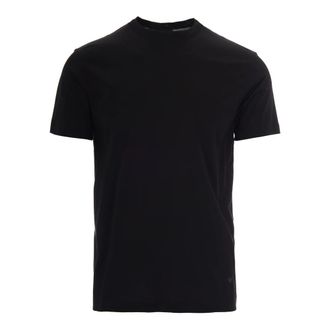 Emporio Armani T-shirt met ronde hals - Heren - T-shirts - Zwart - XL - Katoen - Tops