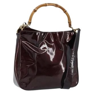 Gucci Borsa a mano vintage in pelle verniciata Pre-owned - - Pre-owned - Donna - Marrone - ONE SIZE