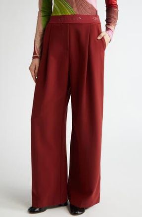 Stine Goya Pleated Wide Leg Pants in Bordeaux at Nordstrom Rack, Size X-Large