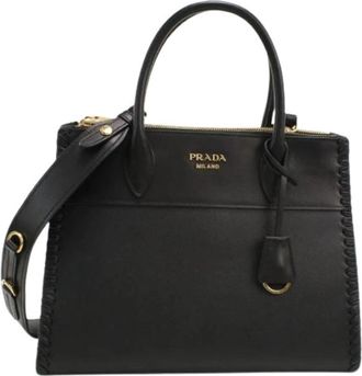 Prada Pre-owned Vintage Tote Bag - Dames - Vintage Handtas - Zwart - ONE Size - Leer - Vintage
