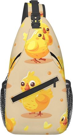Generic Yellow Chicks Crossbody Bag Lightweight Chest Bag Breathable Daypack For Cycling Outdoors Men