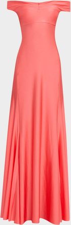 La Petite Robe Di Chiara Boni Off-Shoulder Jersey Gown