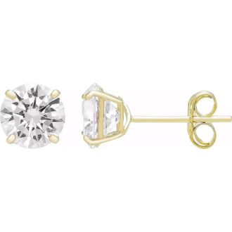 A&M 14K Gold Cubic Zirconia 5mm Stud Earrings in Yellow at Nordstrom Rack, Size 5 Mm