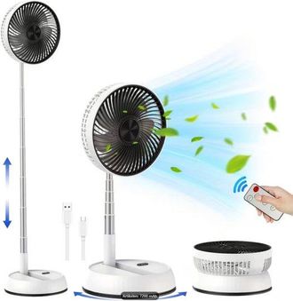 No Brand Ventilador De Pie, Ventilador De Pie Para Refrescarse En Verano Con Control Remoto Y Cabezal Giratorio