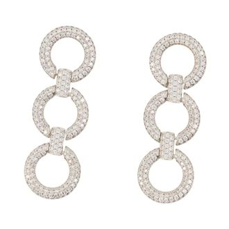 Self Portrait Kristal Link Oorbellen - Zilver - Dames - Oorbellen - Grijs - ONE Size - Accessoires