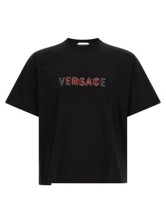 Versace Black Logo Crew Neck T-Shirt