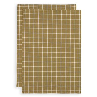 La Redoute Interieurs Set van 2 geruite theedoeken in gewassen katoen, Hortense