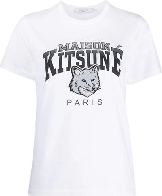 Maison Kitsun&eacute; Campus Fox Logo T-shirt