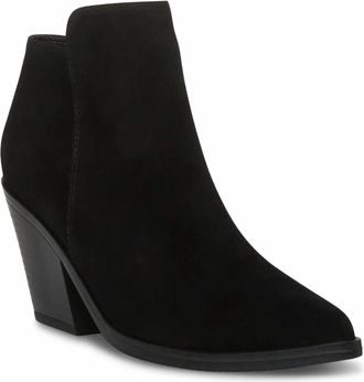 Blondo Womens Suede Stacked Heel Bootie In Black