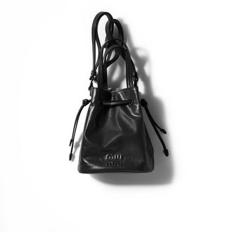 Miu Miu Shiny Leather Mini-bag, Woman, Black
