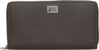 Dolce & Gabbana Dolce&Gabbana Herrens Geldb&ouml;rse aus gr&uuml;nem/khakifarbenem Leder