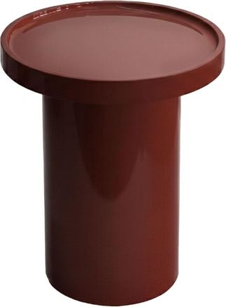 Oviala Mesa de centro redonda de 40 cm en MDF lacado en burdeos
