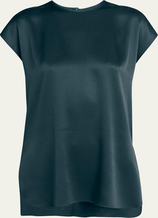 Giorgio Armani Short Sleeve Silk Blouse