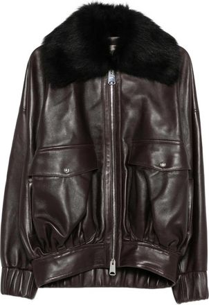 Khaite Fur-collar Leather Jacket
