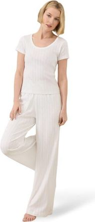 Pact Organic Cotton Pointelle Scoop Neck Tee in White at Nordstrom, Size Xx-Large