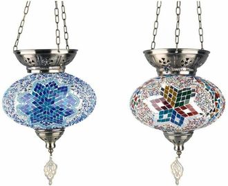 DKD Home Decor Lampadario DKD Home Decor 25 x 25 x 49 cm Cristallo Metallo Multicolore 25 x 25 x 40 cm 50 W (2 Unità)