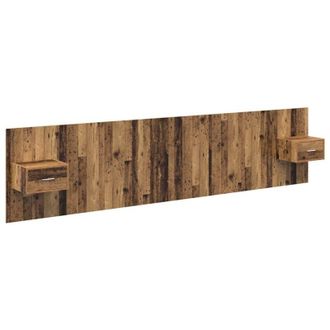 vidaXL Headboard with Cabinet 3 pcs Old Wood Engineered Wood vidaXL