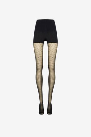 Wolford Getupfte transparente Strumpfhose Control Dots