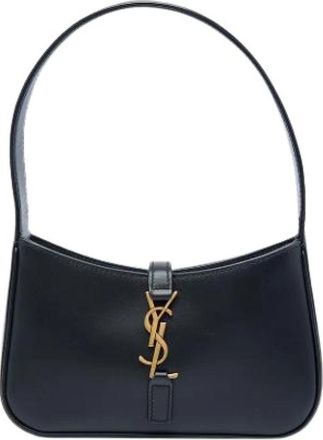 Saint Laurent Pre-owned Mini Le 5 a 7 - Dames - Vintage Schoudertas - Zwart - ONE Size - Leer - Vintage