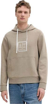 A|X Armani Exchange Heren, Sweatshirts & Hoodies, Beige, Maat: 2XL Katoen