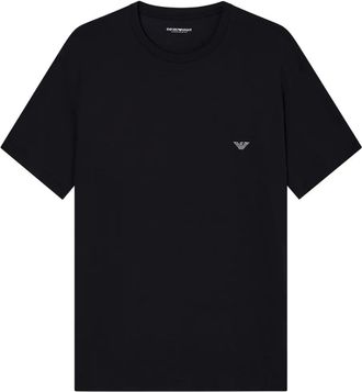 Emporio Armani eagle-logo T-shirt - men - Elastane/Cotton - S - Black