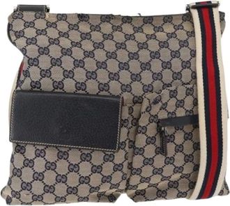 Gucci Pre-owned Cross Body Bags, female, Blue, Size: ONE SIZE Pre-owned Vintage Cross Body Bag