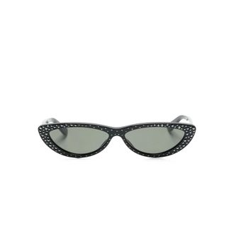 Alexander McQueen Crystal-embellished Cat-eye Sunglasses