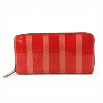 Louis Vuitton Galle Pink Poppy Petal Monogram Vernis Rayures Long Wallet (Bi-Fold) (Pre-Owned)