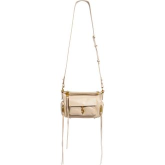 Rebecca Minkoff Mini Mab Leather Shoulder Bag in Stone at Nordstrom