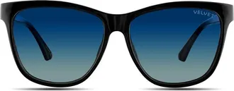 Velvet Eyewear Peace Sunglass in Black at Nordstrom