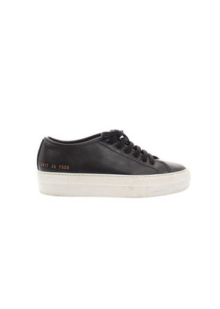 Common Projects Black leather chunky sole trainers Size 36