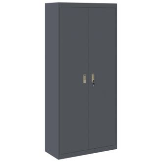 vidaXL Armario De Almacenamiento Antracita 90 X 40 X 200 Cm Acero Vidaxl