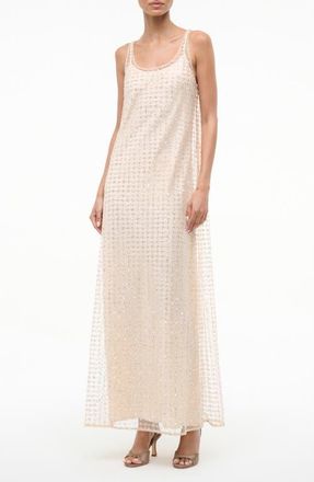 Staud Aurielle Beaded Tulle Gown in Stardust at Nordstrom, Size 6