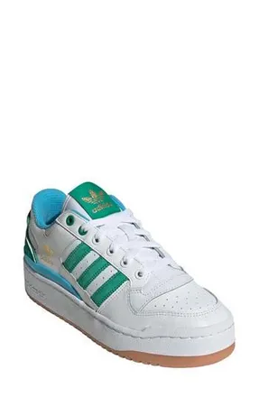 adidas Forum Bold Basketball Sneaker in White/Court Green/Sky Rush at Nordstrom Rack, Size 6